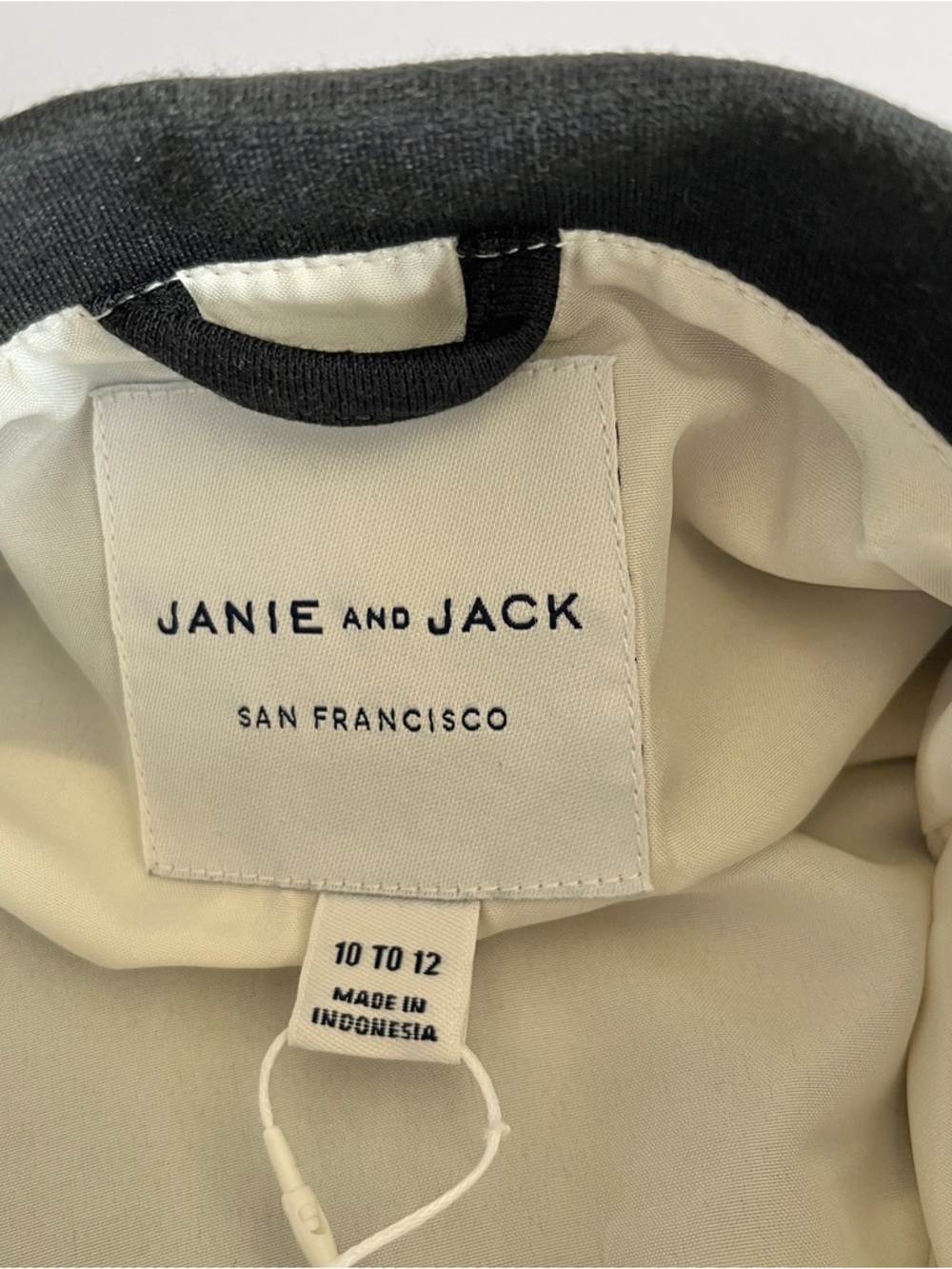 Janie and Jack NEW cape white black girls 10 12 jacket poncho buttons collar - Picture 6 of 7